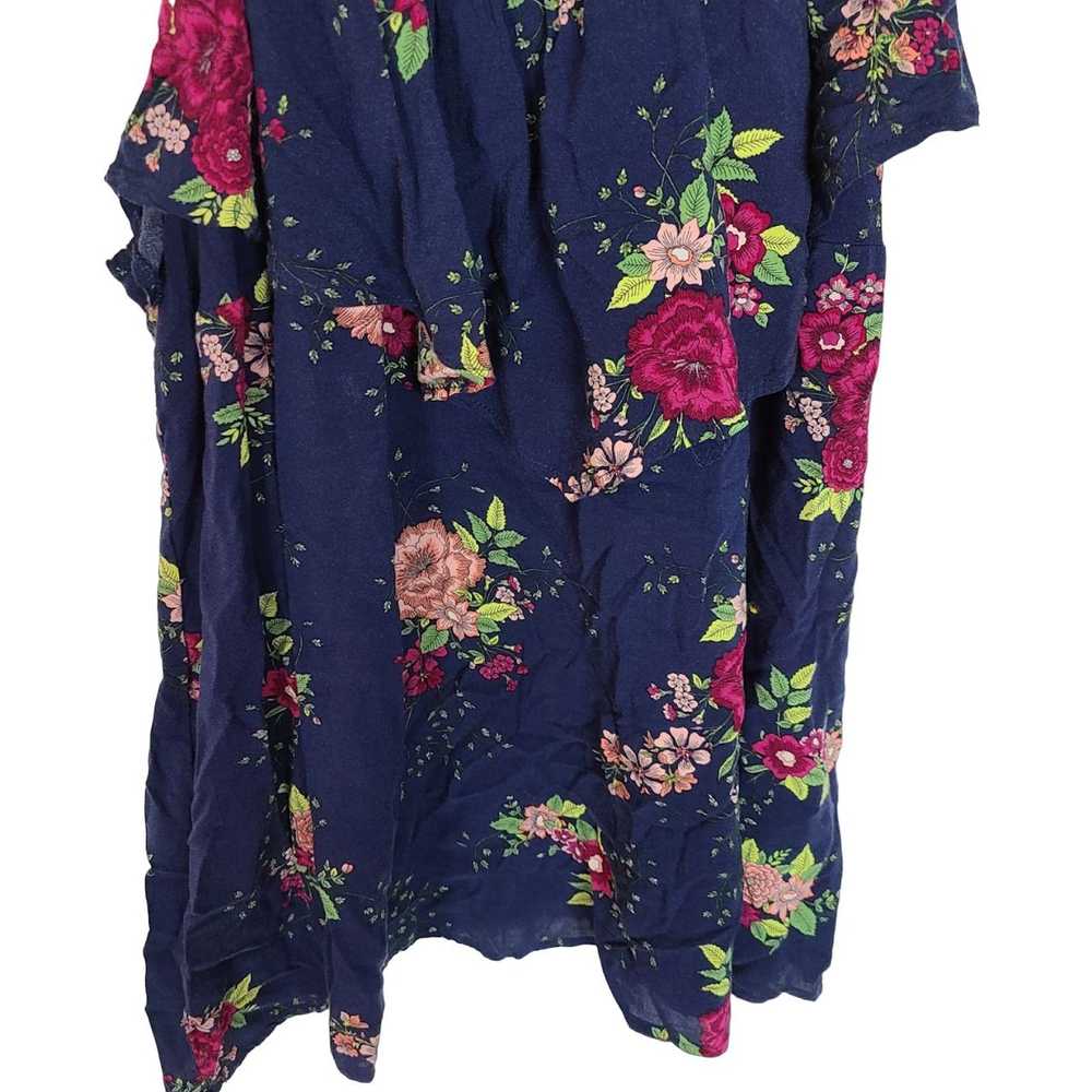 Other Torrid Wmens 0X Navy Blue Floral Print Chal… - image 4