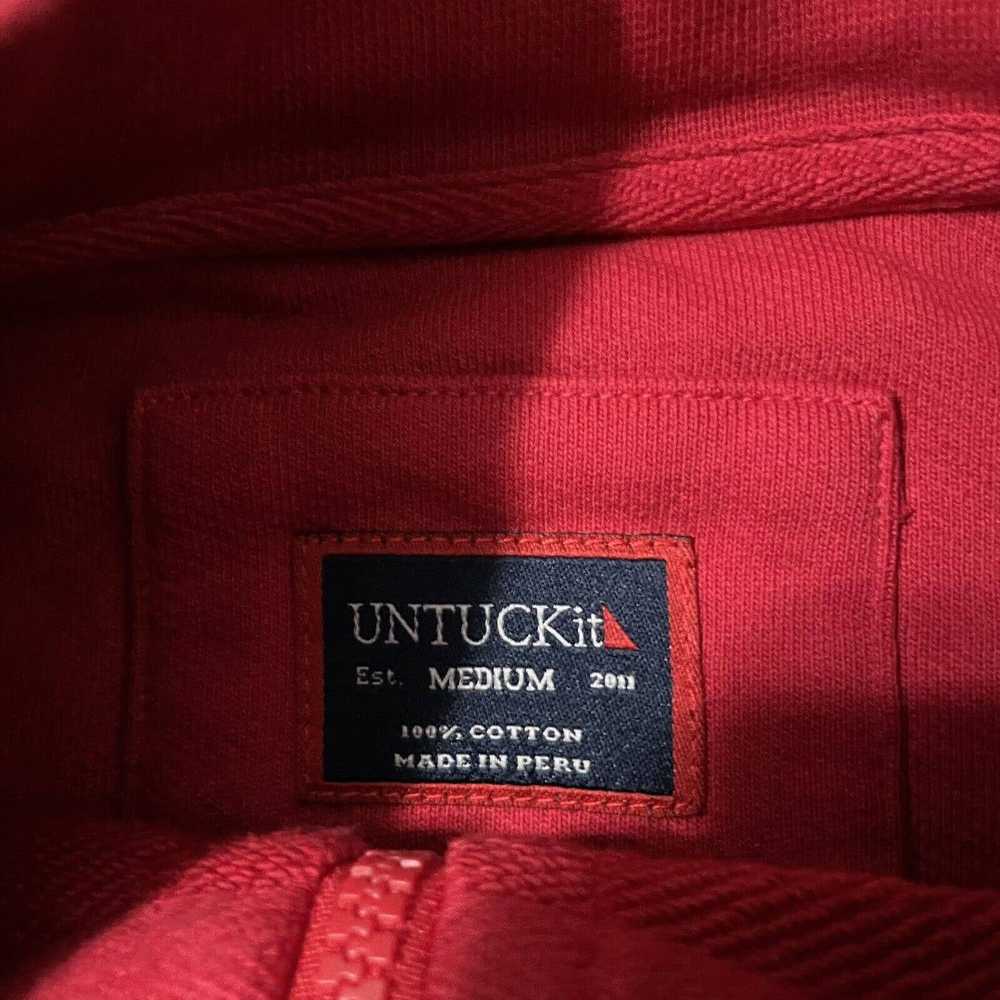 UNTUCKit Untuckit Sweater Mens Medium M Red Heavy… - image 4