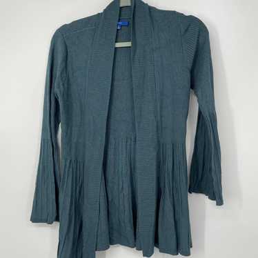 Apt. 9 APT9 GREEN RIBBED LONG SLEEVE SOFT CARDIGAN