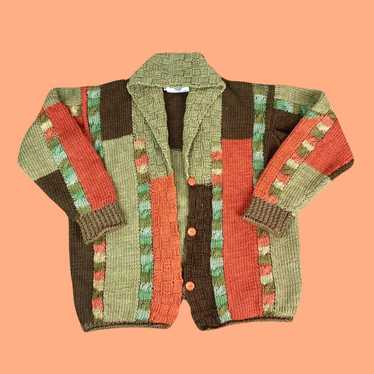 Vintage Vintage 90s Knit Fall Cardigan - image 1