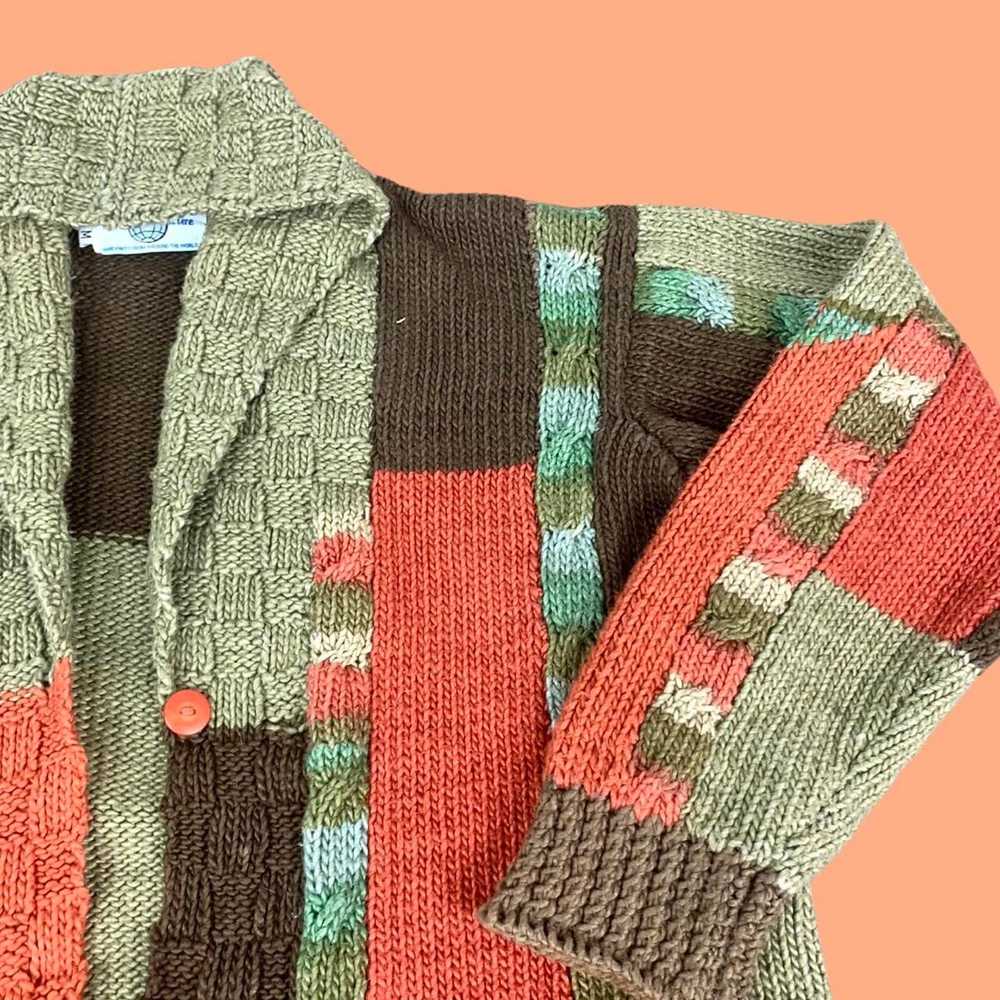 Vintage Vintage 90s Knit Fall Cardigan - image 2