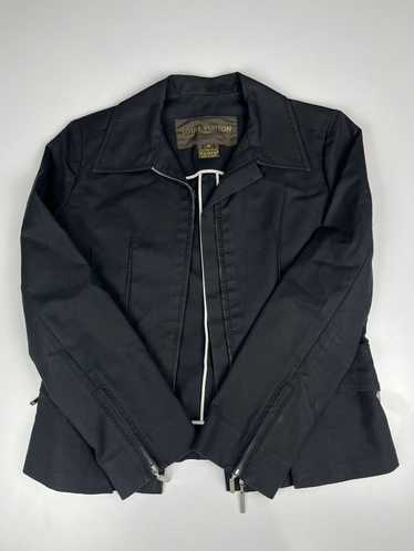 Louis Vuitton® Leather Accent Snap Button Coat Black. Size 36 in 2023
