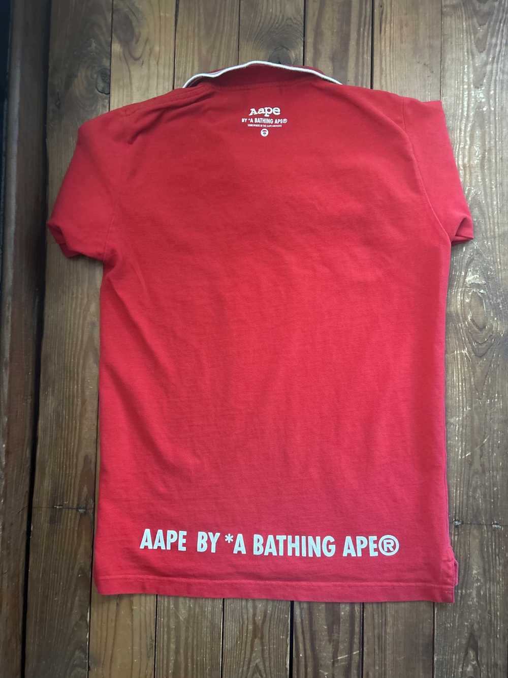 Aape Aape Bape Red Polo Shirt - image 2