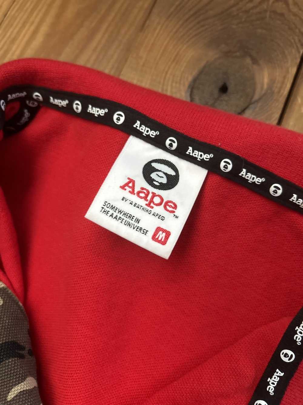 Aape Aape Bape Red Polo Shirt - image 3