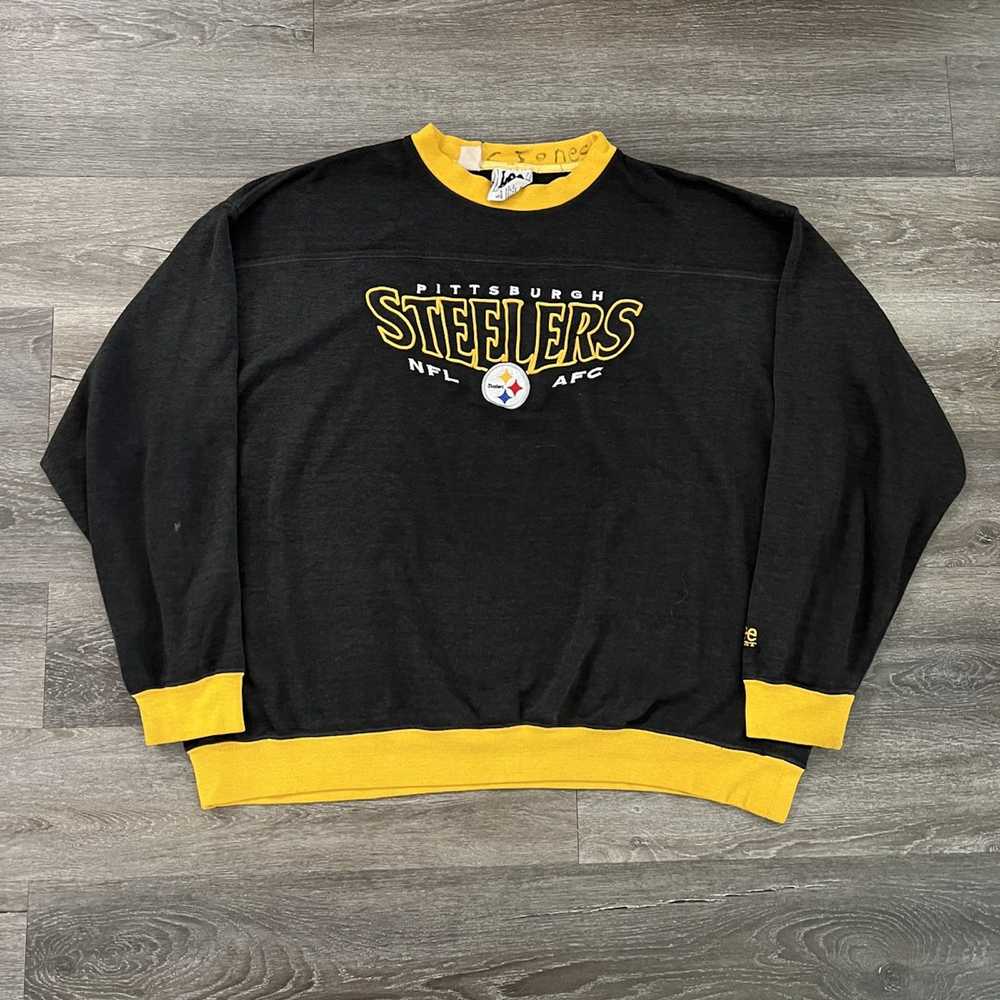 Pittsburgh Steelers 11 Black Vintage Applique Long Sleeve Shirt by Reebok