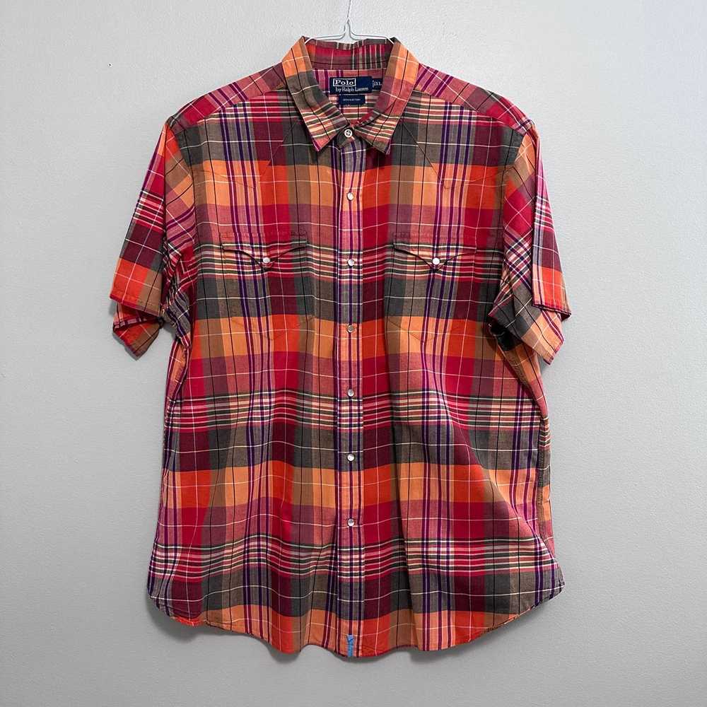 Polo Ralph Lauren Polo Ralph Lauren orange plaid … - image 2