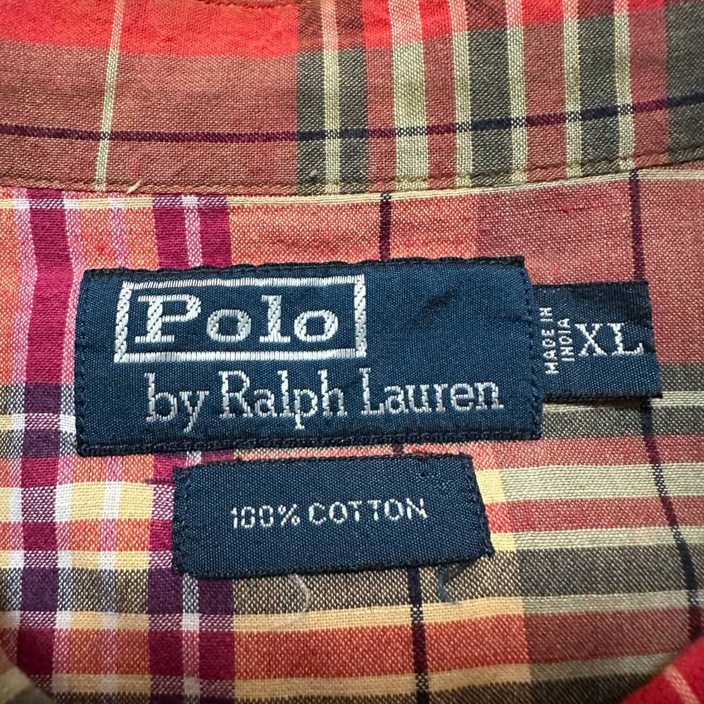 Polo Ralph Lauren Polo Ralph Lauren orange plaid … - image 5