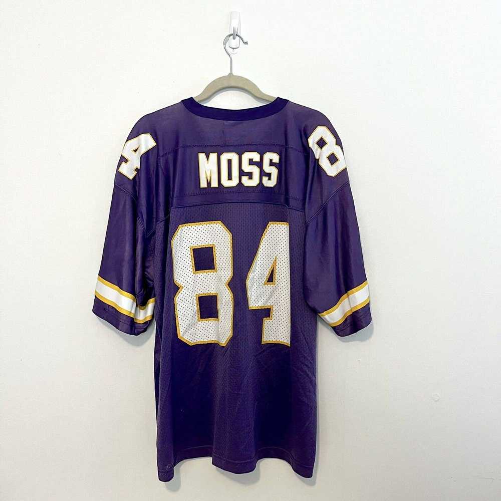 MINNESOTA VIKINGS NFL SHIRT JERSEY REEBOK sz L MEN #84 RANDY MOSS