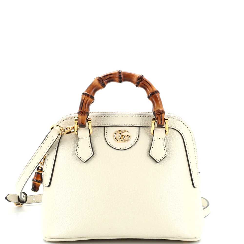 GUCCI Diana NM Bamboo Dome Top Handle Bag Leather… - image 1