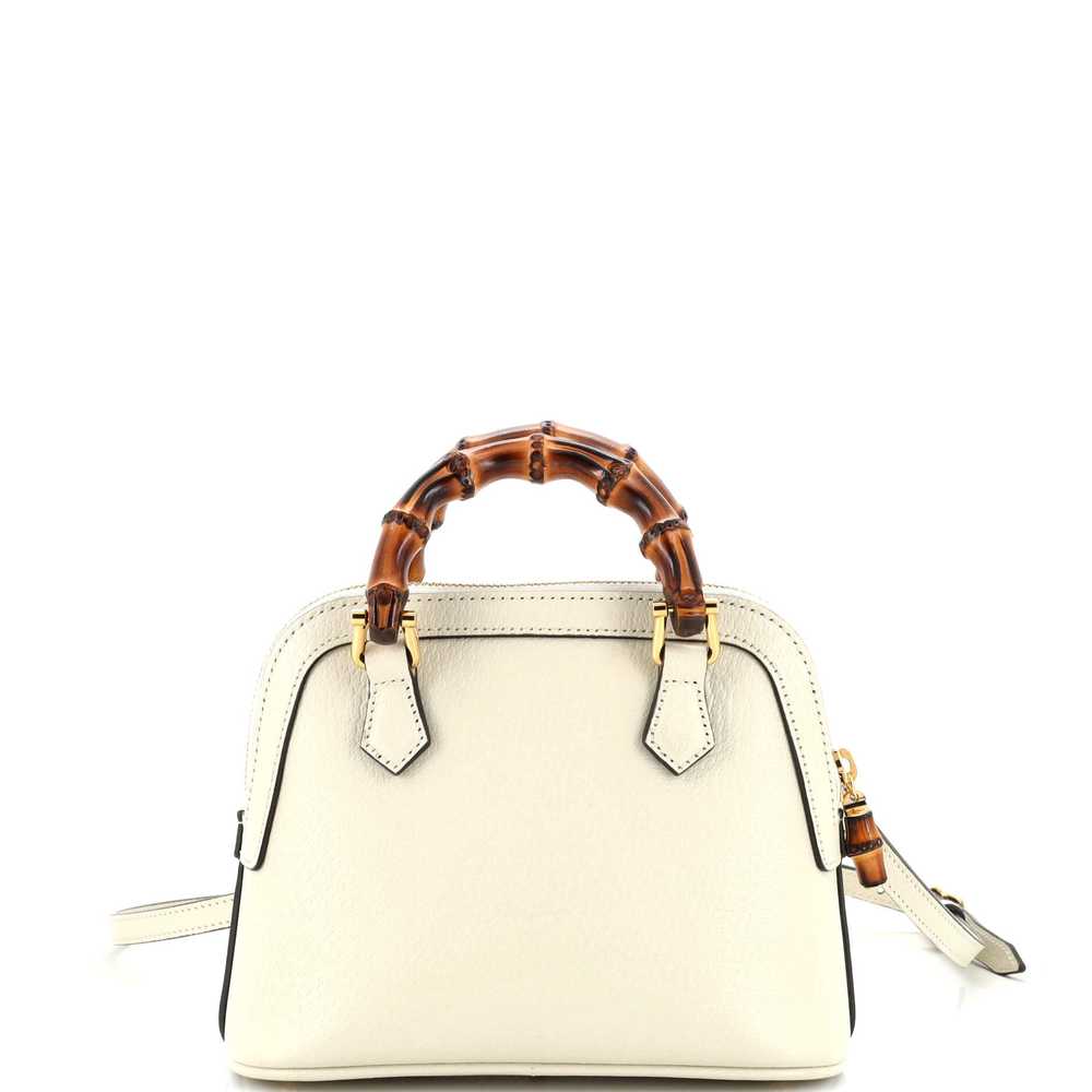 GUCCI Diana NM Bamboo Dome Top Handle Bag Leather… - image 3