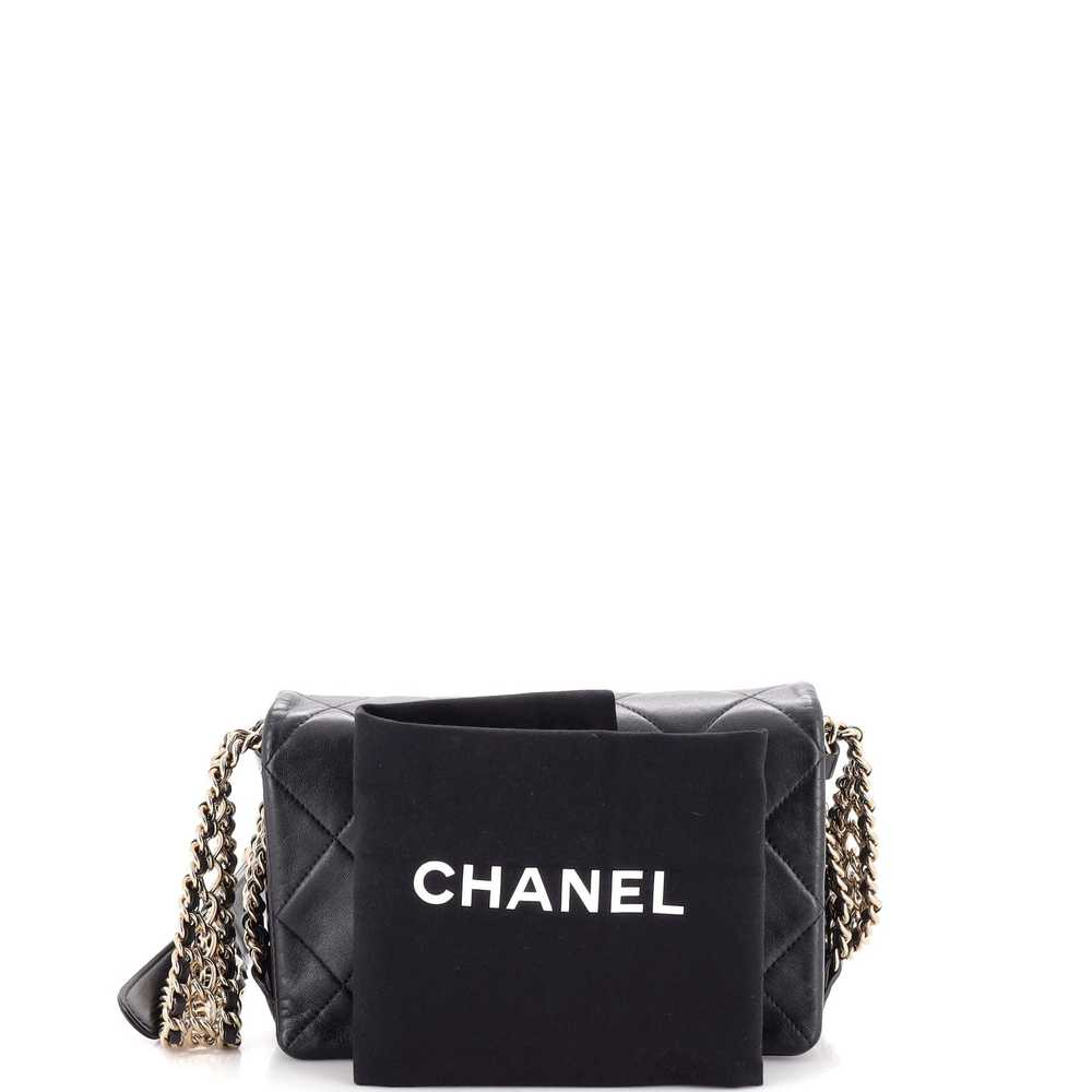 CHANEL Chain Rows Flap Bag Quilted Lambskin Small - image 2