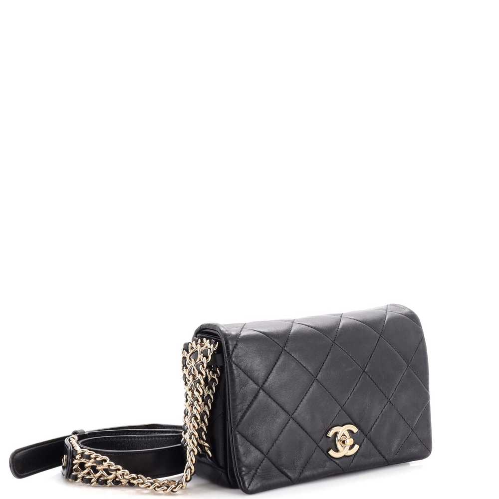 CHANEL Chain Rows Flap Bag Quilted Lambskin Small - image 3