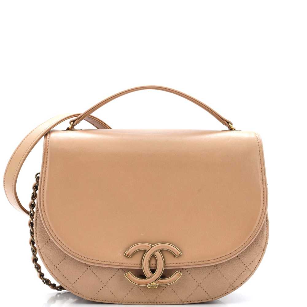 CHANEL Coco Curve Flap Messenger Calfskin and Quilted… - Gem