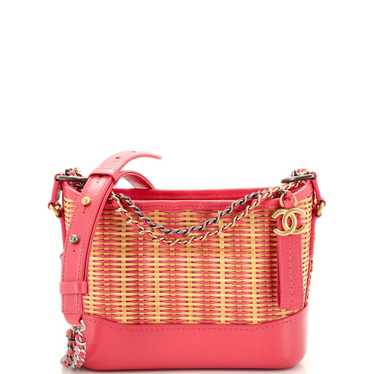 Chanel Gabrielle Small Hobo Tweed calf leather Bag Pink Pony-style