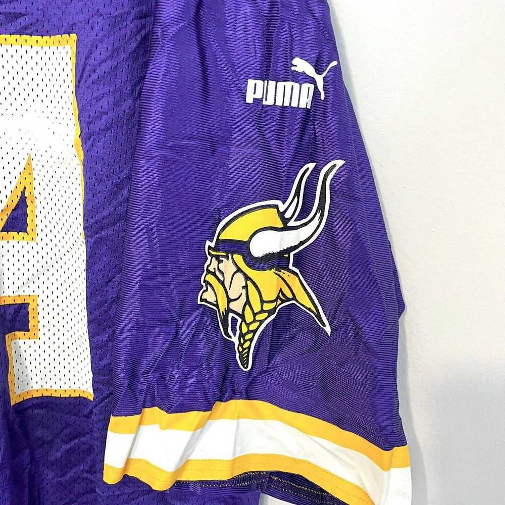 Vintage Minnesota Vikings #84 Randy Moss Yellow Puma Jersey Mens