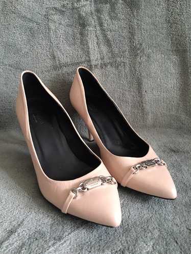 Gucci GUCCI Molaita Beige Leather Heels Pumps EU 3