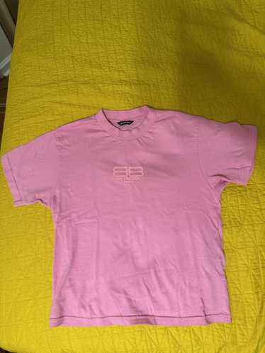 T-shirt Balenciaga Pink size S International in Cotton - 27658353