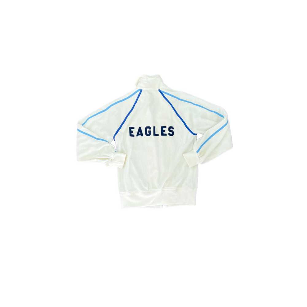 Vintage VTG White "Eagles" Cheerleading Zip Up Ja… - image 2