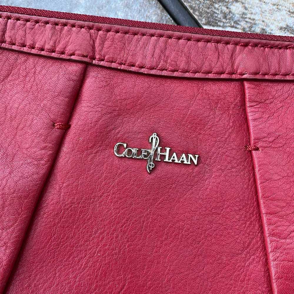 Cole Haan Cole Haan Adele Red Leather Pleated Cro… - image 4