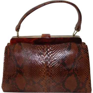 Vintage glossy purse with - Gem
