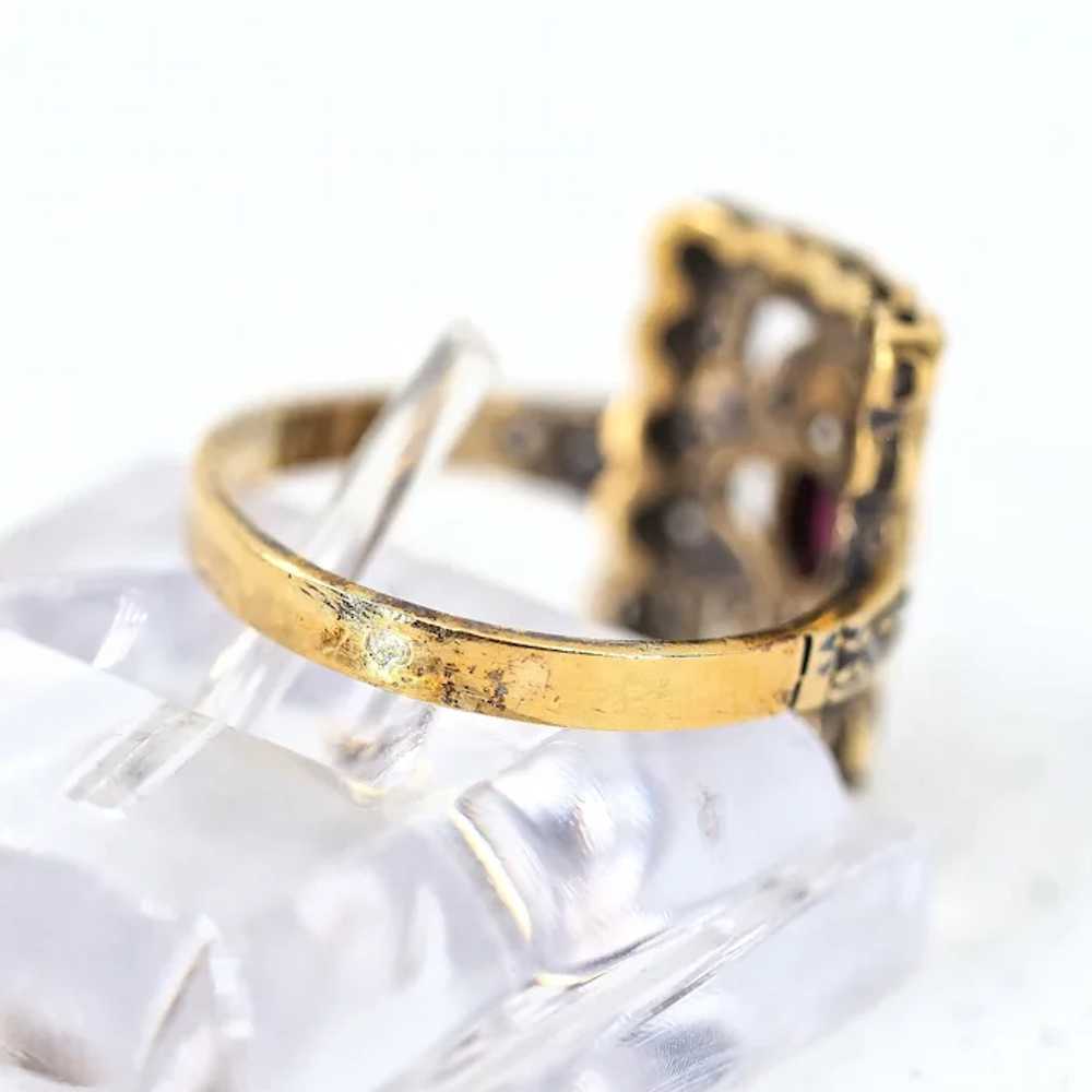Stamped and numbered 18K solid gold ring with a n… - image 10