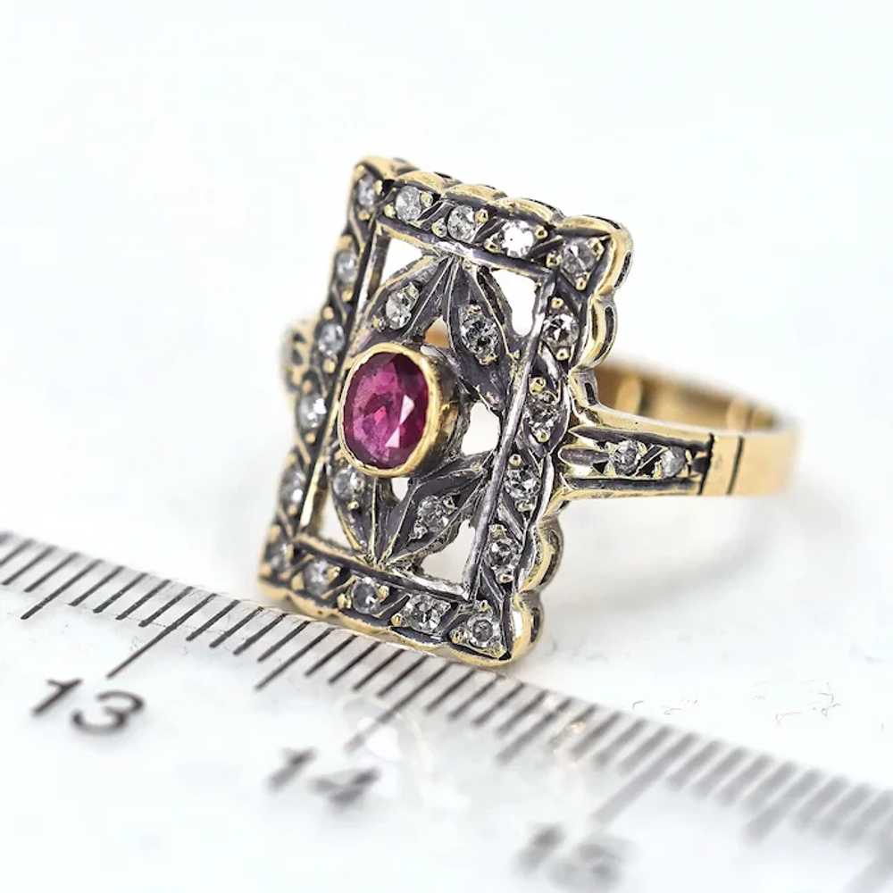 Stamped and numbered 18K solid gold ring with a n… - image 11