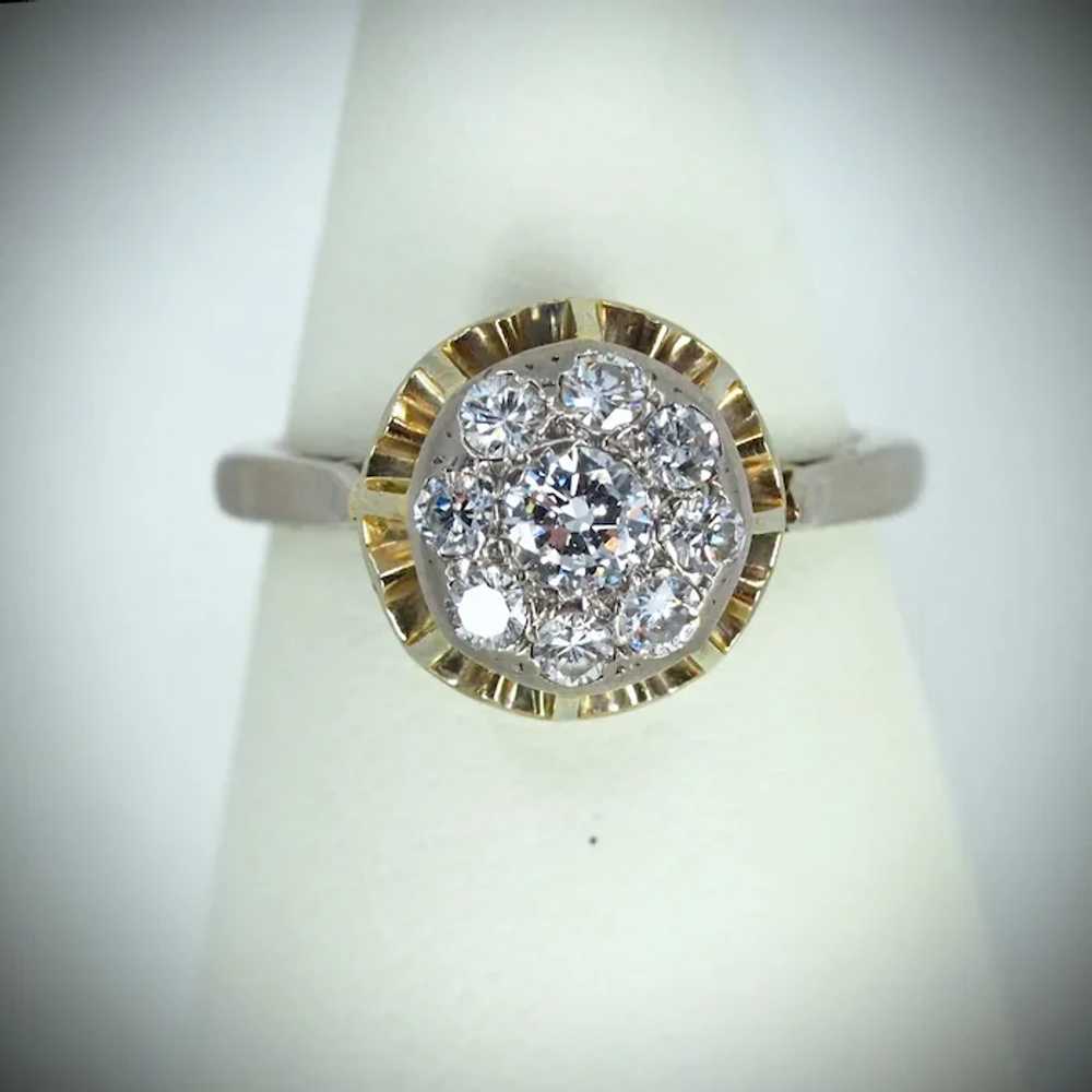 Diamond ring in 18K solid gold, French stamped bi… - image 7