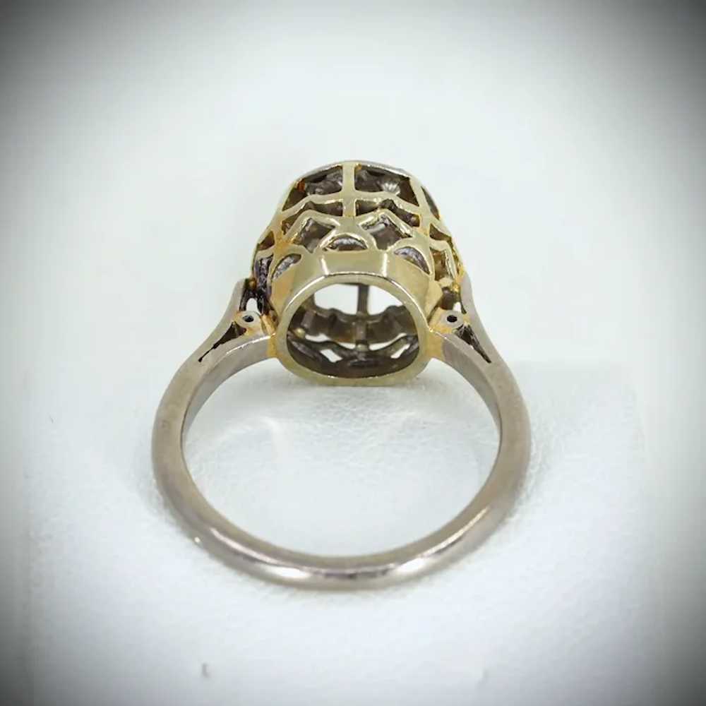 Diamond ring in 18K solid gold, French stamped bi… - image 8