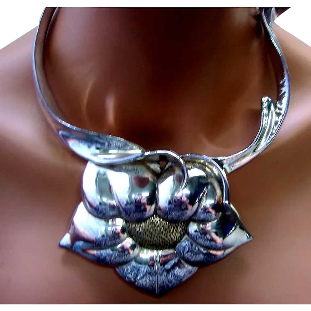 Yaacov Heller signed choker necklace 925 silver s… - image 1