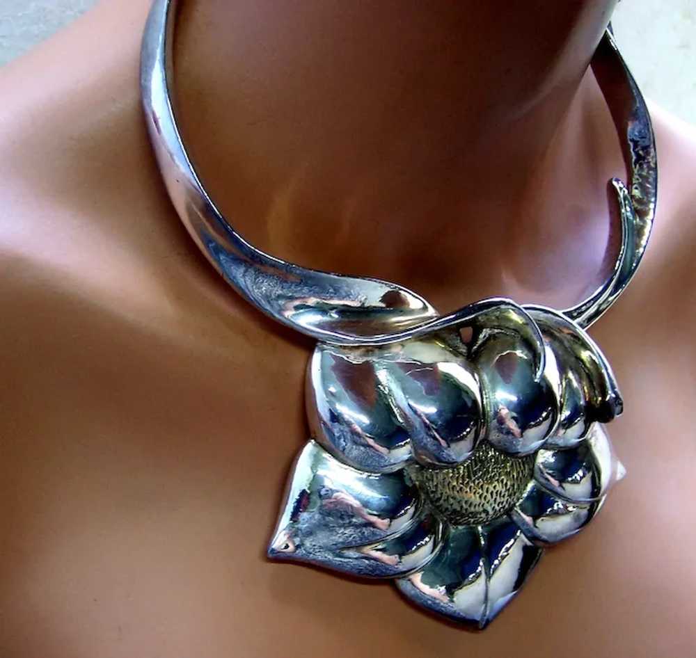 Yaacov Heller signed choker necklace 925 silver s… - image 5