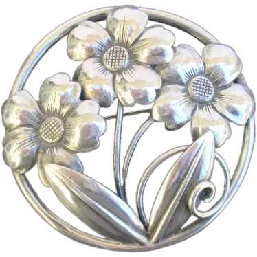 Baur Sterling Silver Pin  Circa 50s' - image 1