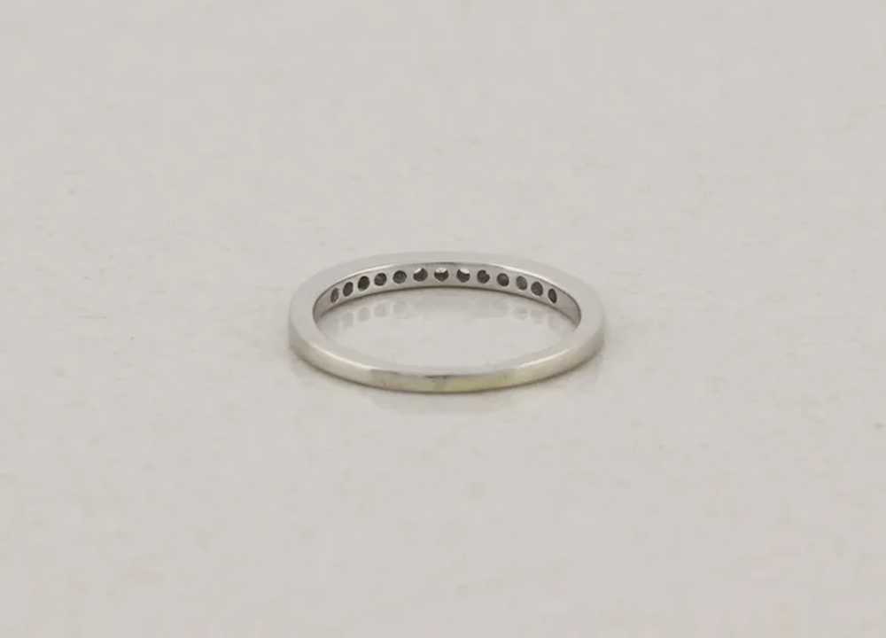 10k White Gold .09 carat Diamond Band Ring Size 6 - image 8