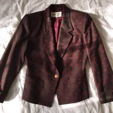 Albert Nipon Patterned Wool Jacket/Lined - image 1
