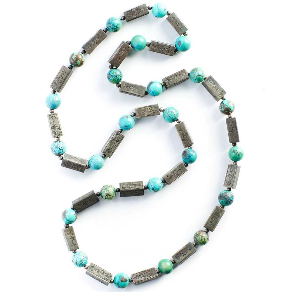 Chinese Turquoise Necklace - image 3