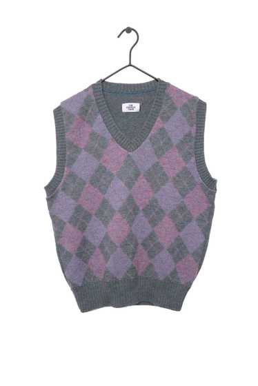 Wool Argyle Sweater Vest