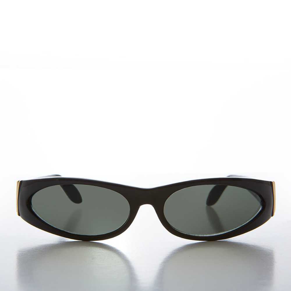 Mod Wrap Around Vintage Sunglasses - Brower - image 7