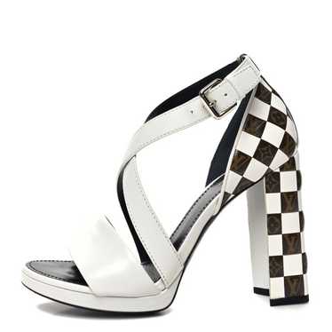 Louis Vuitton * White Damier Azur Shoes Sandals #36 1/2 – AMORE
