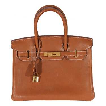 Hermes Hermès Birkin 30 Blue Leather Handbag () In Burgundy