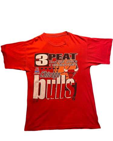1998 Starter Chicago Bulls Repeat 3-Peat t shirt size XL – Mr. Throwback NYC