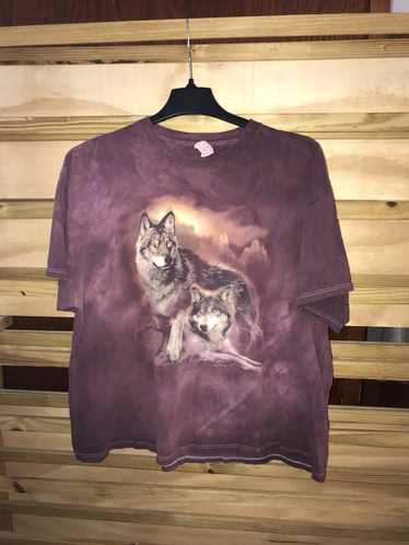 Rare × Vintage Vintage 90’s Tie-Dyed Wolf T-shirt