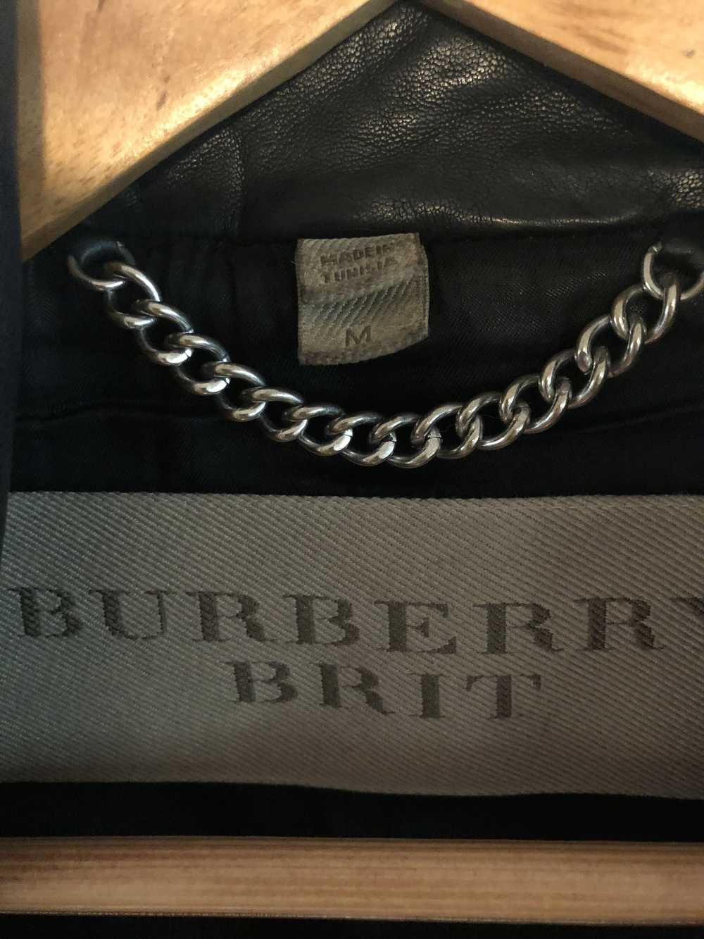 Burberry Super Rare Burberry Brit Leather Biker J… - image 4
