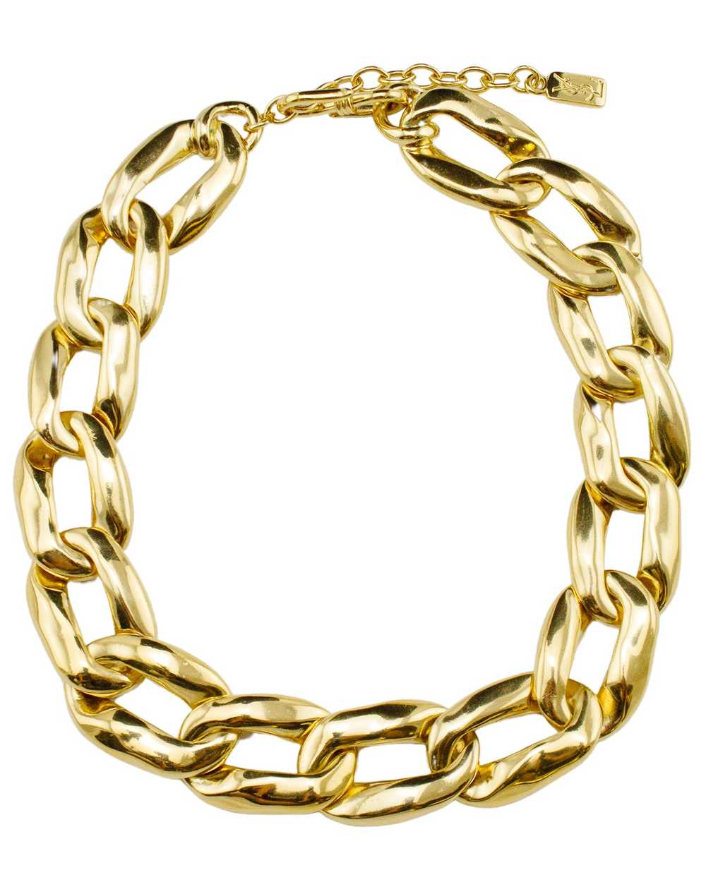 Yves Saint Laurent Gilt Metal Oversized Chain Lin… - image 1