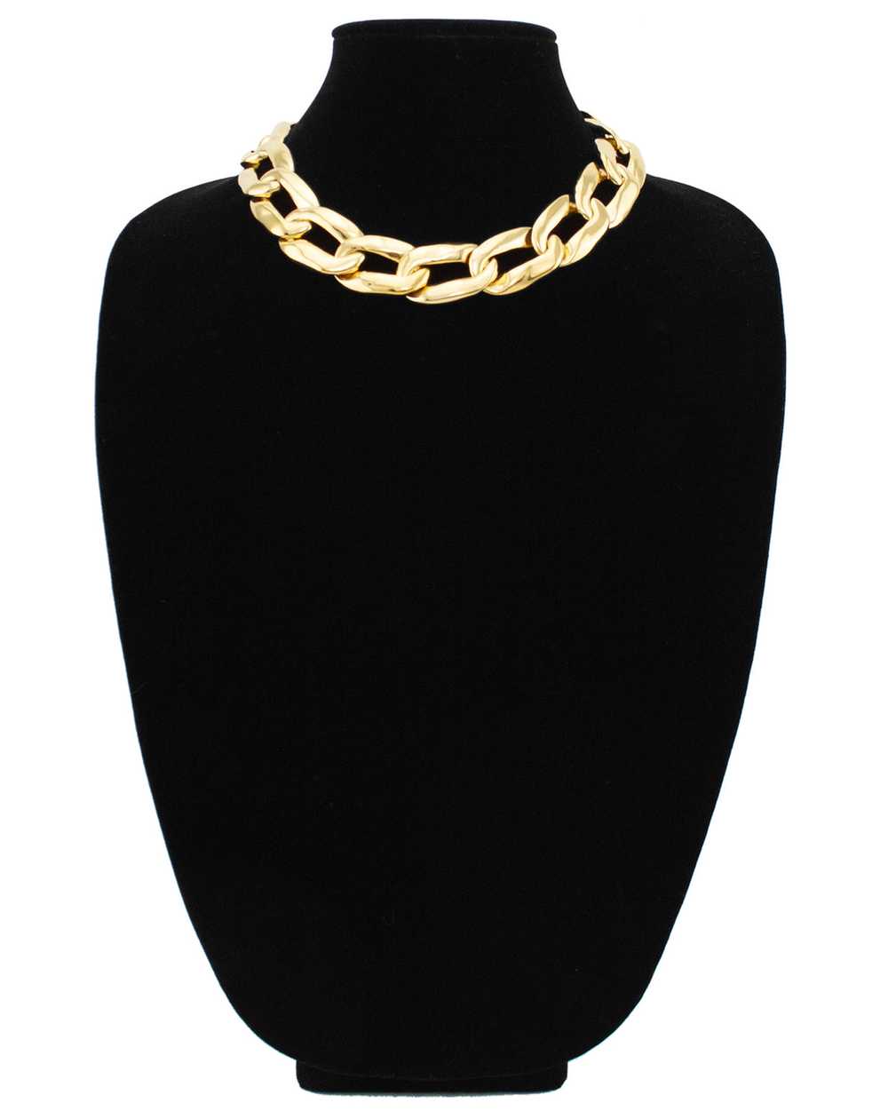 Yves Saint Laurent Gilt Metal Oversized Chain Lin… - image 2