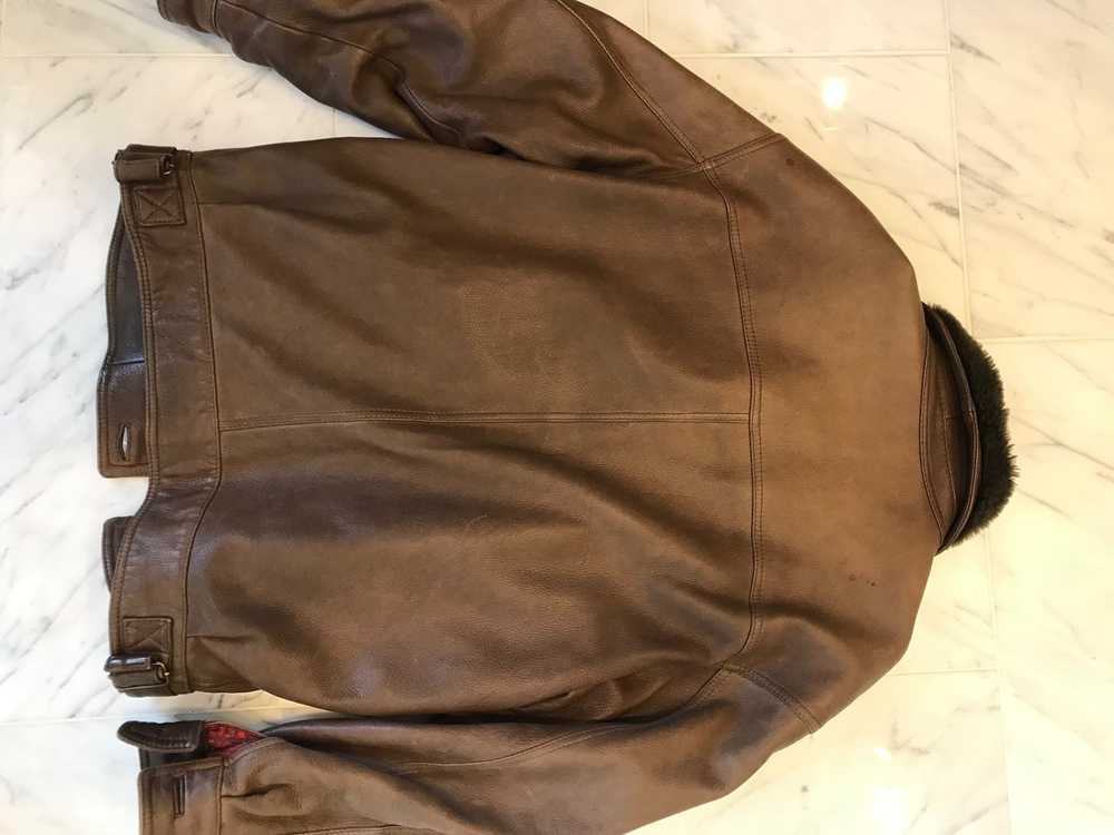 Vera Pelle Vintage Brown Shearling Leather Jacket… - image 3