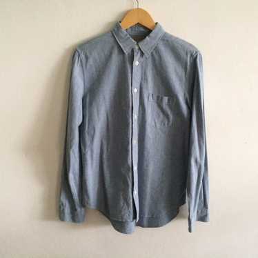 【JOURNAL STANDARD】新品未使用　CHAMBRAY SHIRT Journal Standard Chambray Canvas Flannel Mix Material Button