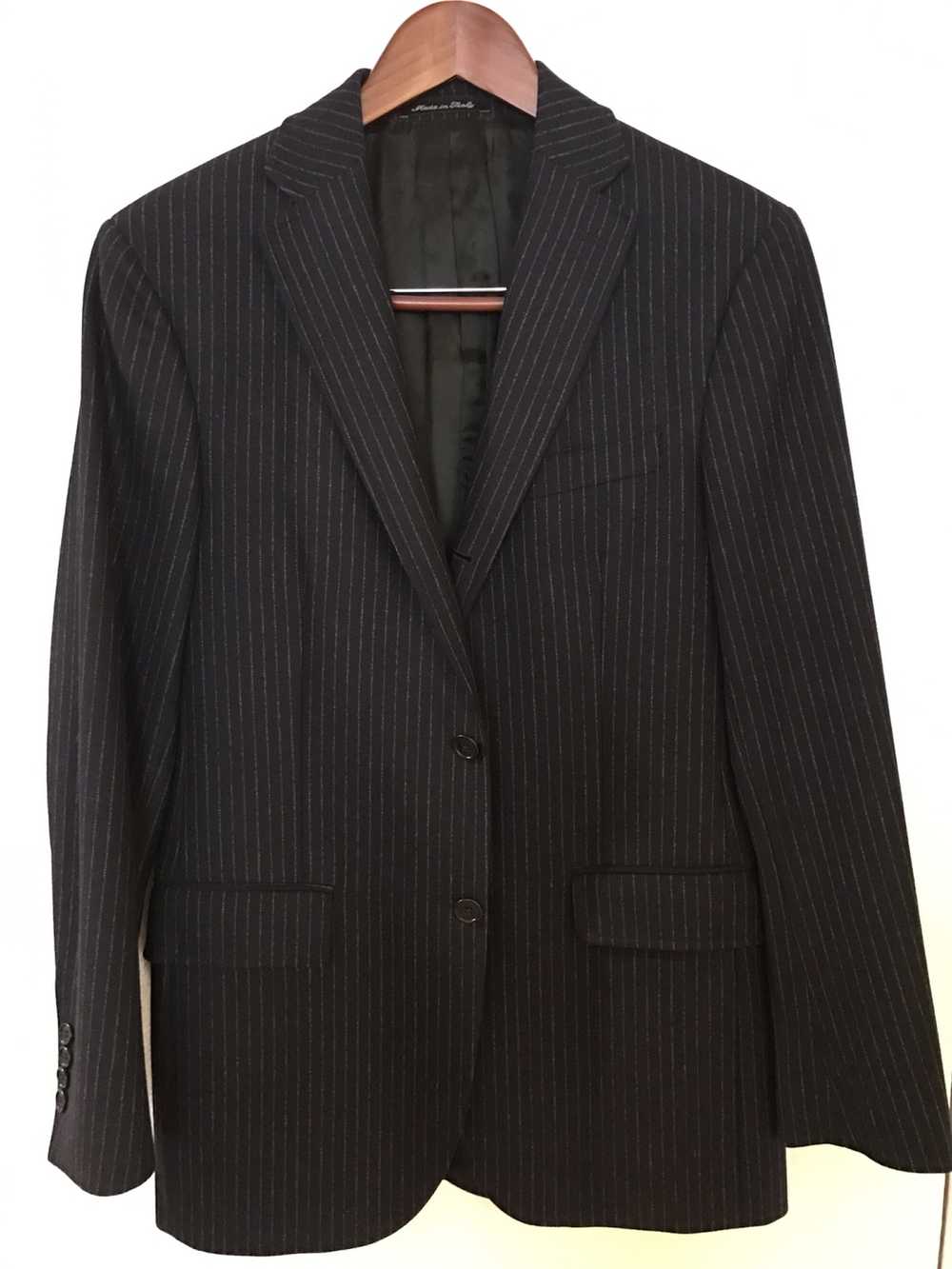 RRL Ralph Lauren Double RL Navy Chalk Pinstriped … - image 1