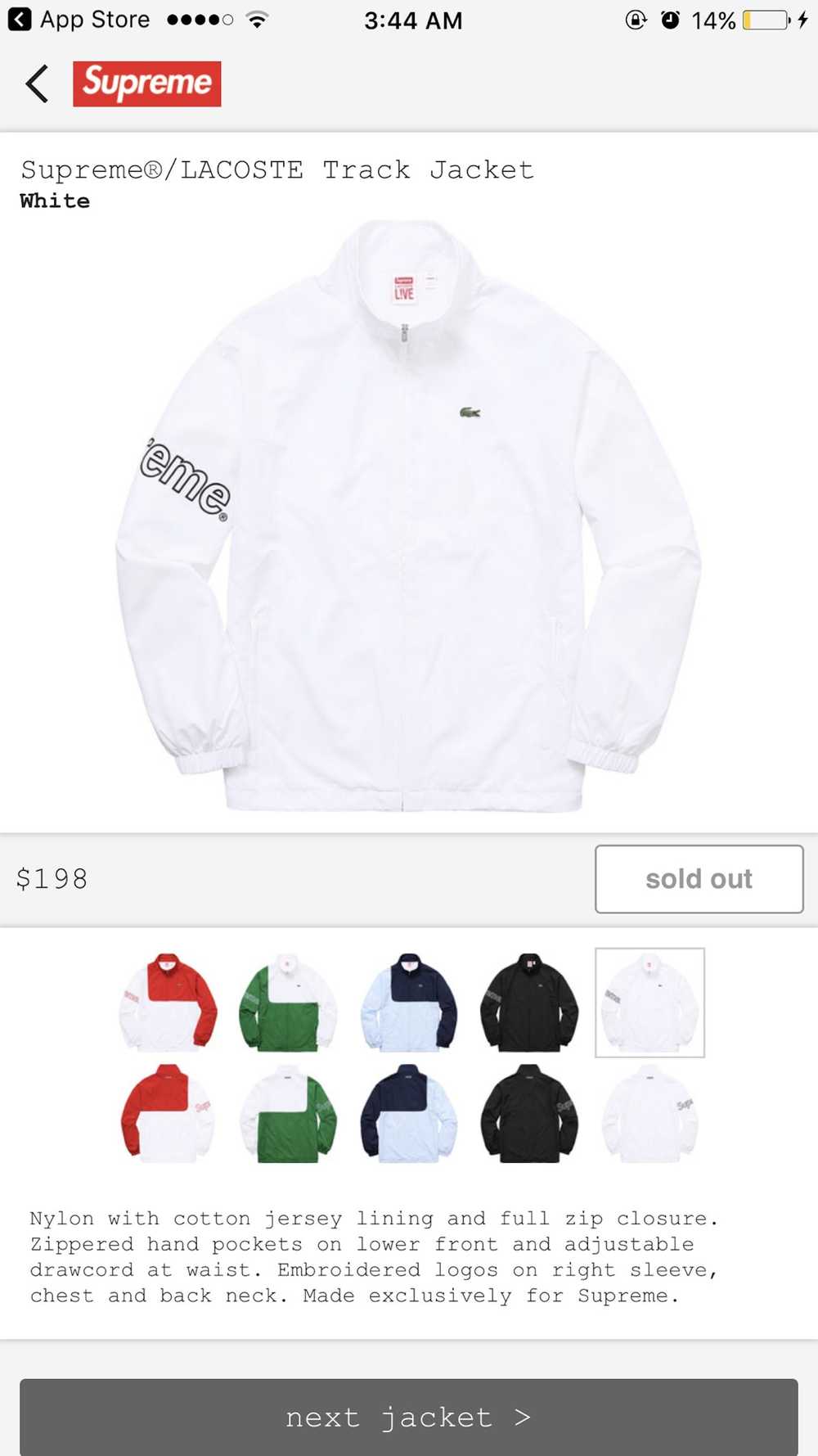 アウトレットのクーポン [試着のみ]Supreme x Lacoste Reflective cap