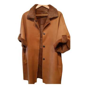 Manzoni 24 single-breasted fur jacket - Brown