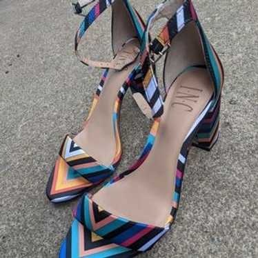 I.N.C Multi Color Open Toe Heels Size 6.5m - image 1