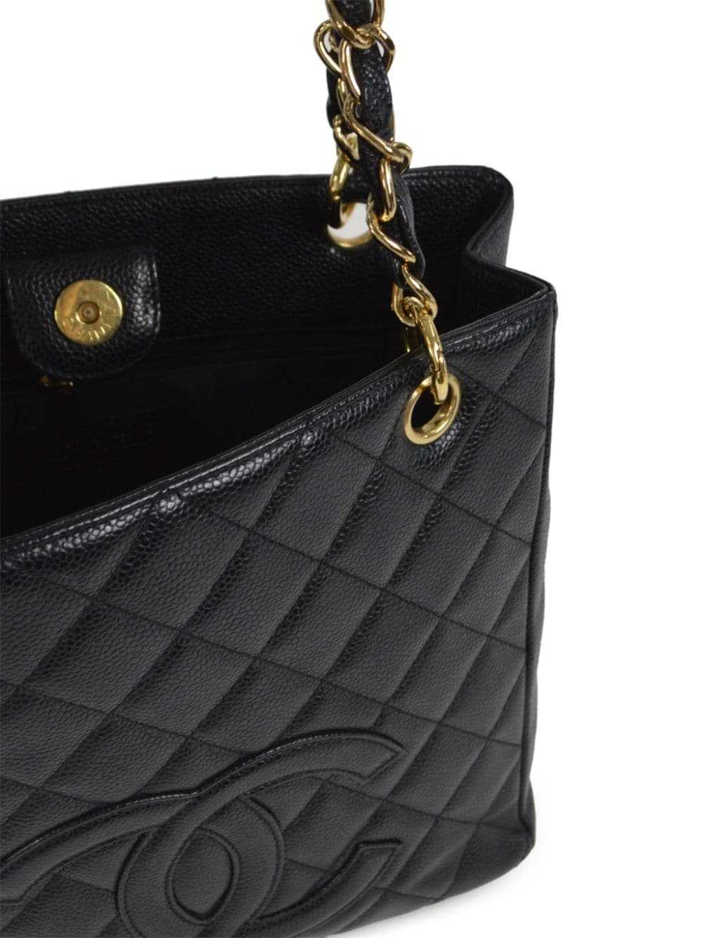 Chanel Pre-owned 2000-2002 Diamond Quilted Shoulder Bag - Black